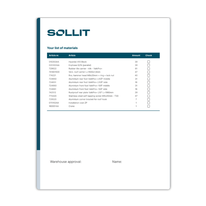 List of materials - square shadow - EN