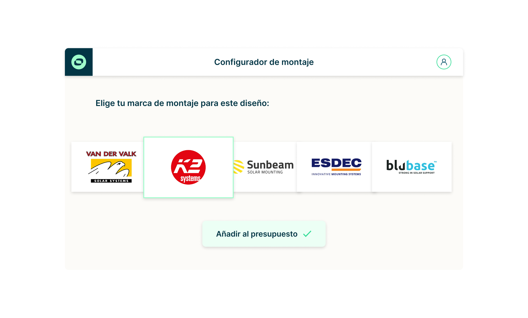 Design – Configurator mounting ES
