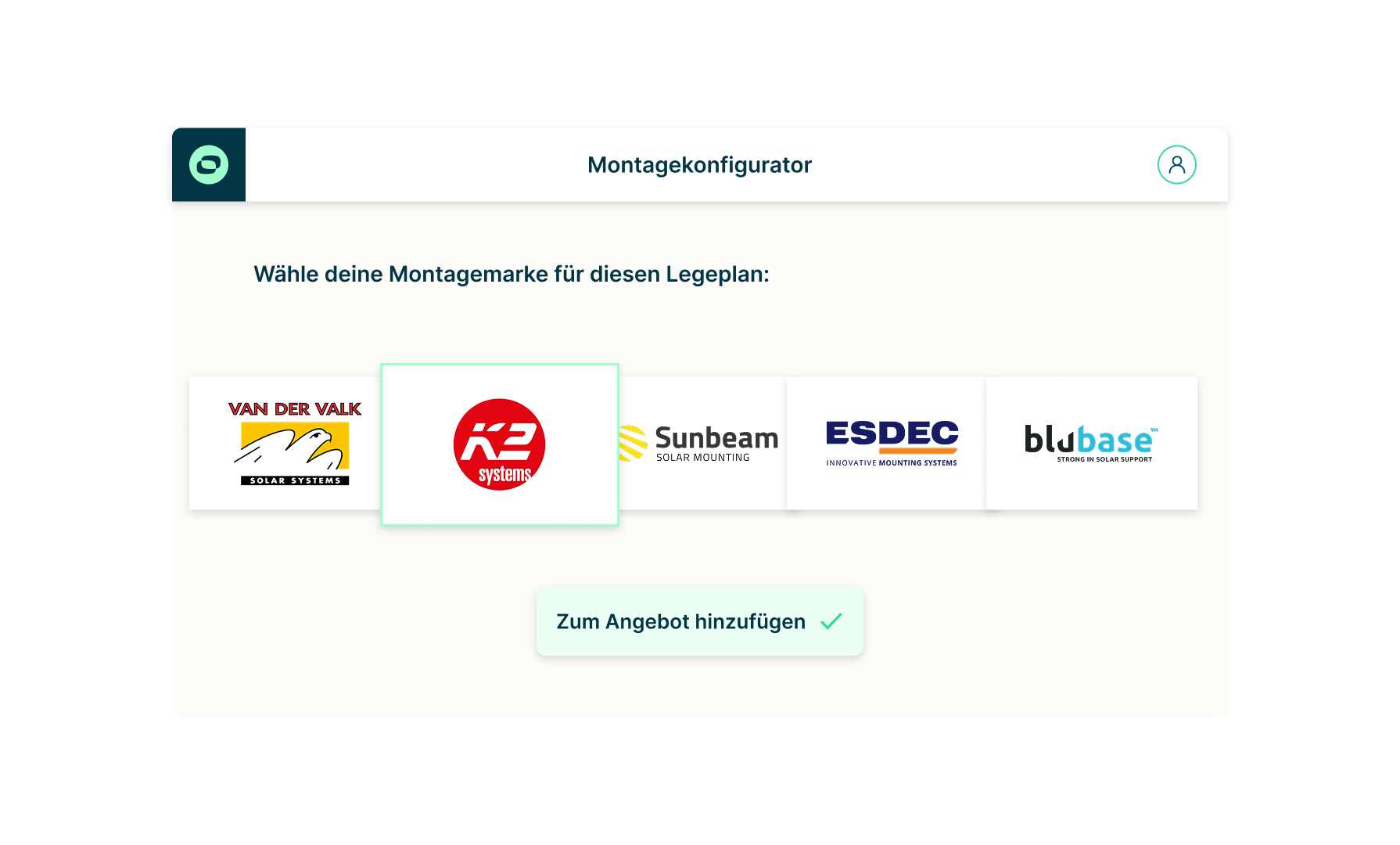 Design – Configurators mouting DE