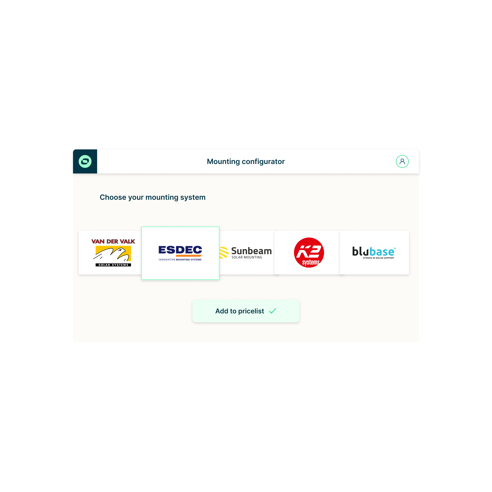 Mpunting systems configurator Sollit - EN